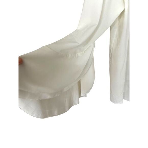 Soft Surroundings Ivory Bell Sleeve Blouse Top Plus Size 2X Office Minimalist - Picture 3 of 6